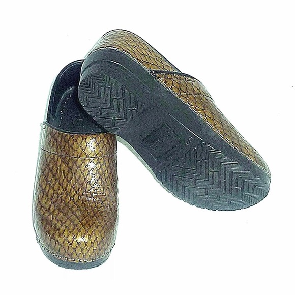 Sanita Snakeskin Clog Slip on Leather shoes 6.5M - Picture 5 of 7